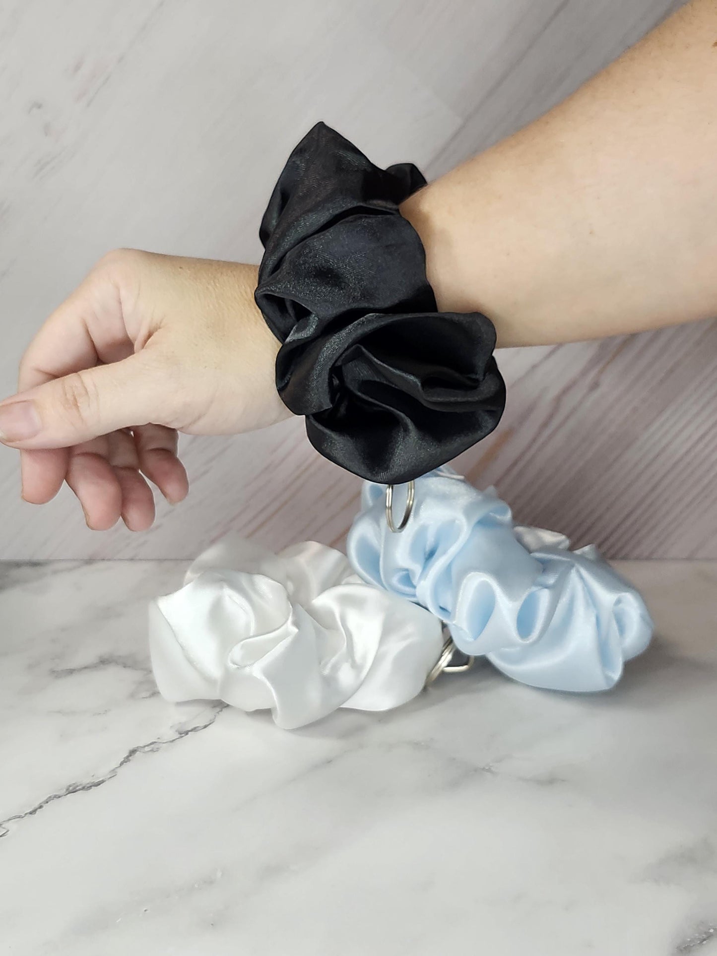 Scrunchie keychains, fabric keychain, cute keychain #Satin