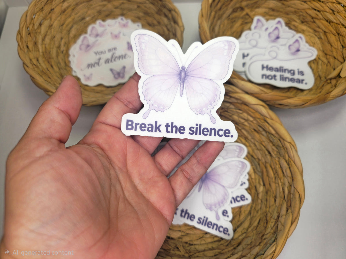 October Awareness Stickers – Individual or Set of 3